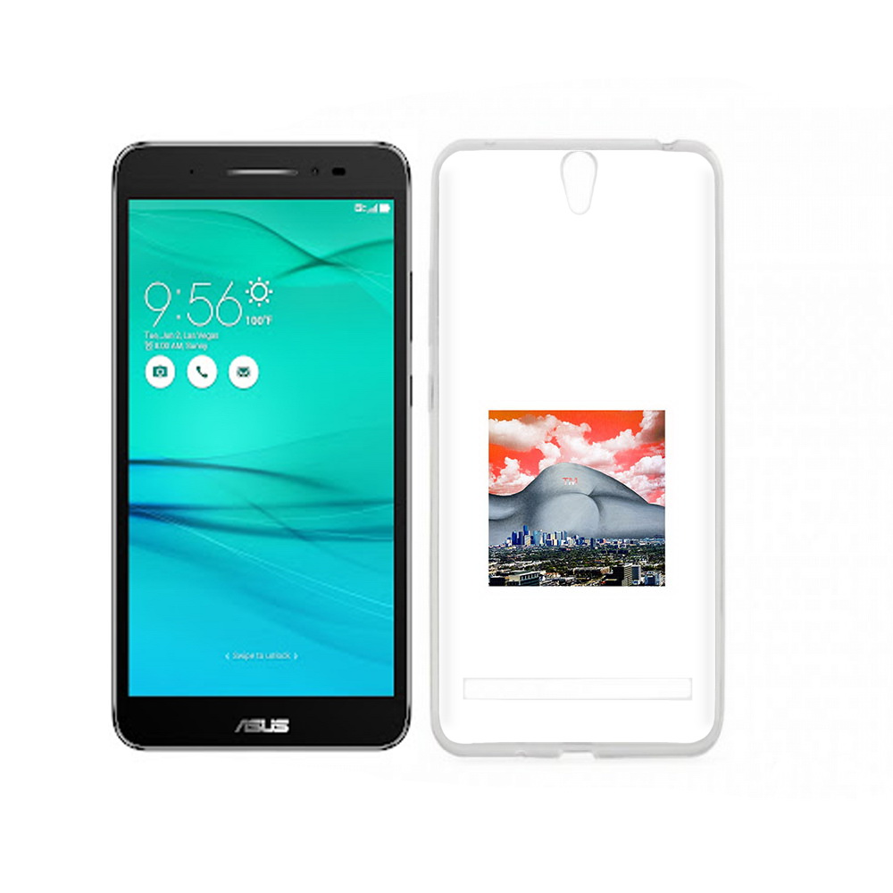 

Чехол MyPads Tocco для Asus ZenFone Go (ZB690KG) город с девушкой на фоне, Прозрачный, Tocco
