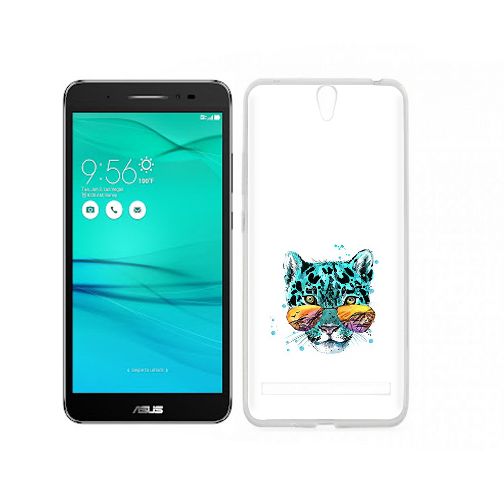 

Чехол MyPads Tocco для Asus ZenFone Go (ZB690KG) голубой лео, Прозрачный, Tocco