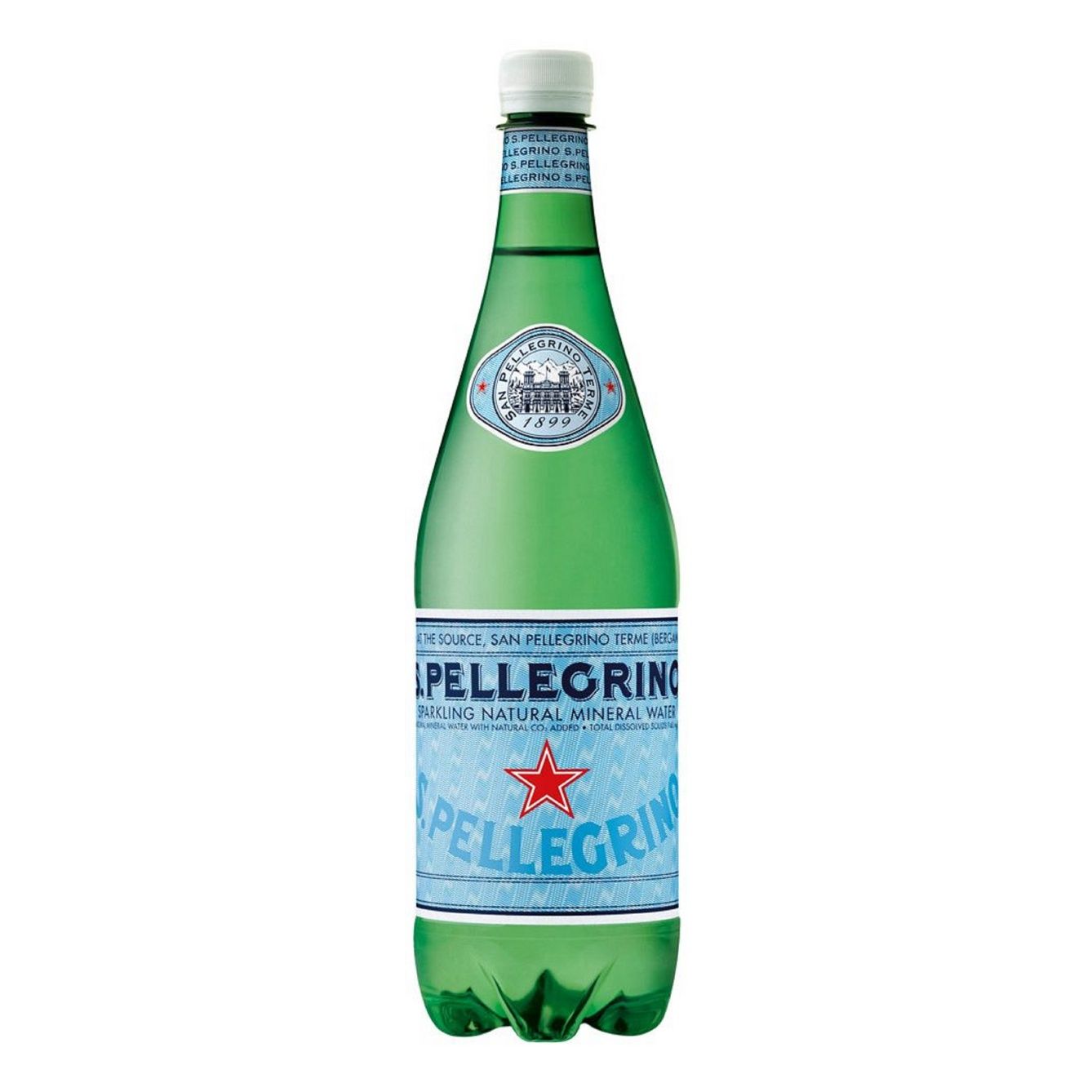 Вода минеральная S.Pellegrino газированная лечебно-столовая 1 л x 6 шт
