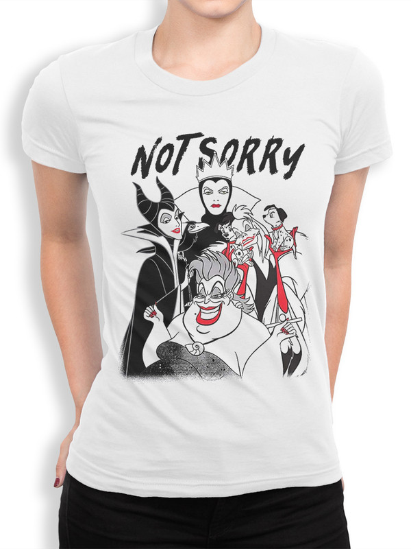 фото Футболка design heroes not sorry / не жаль / ведьмы / злодейки женская белый 3xl