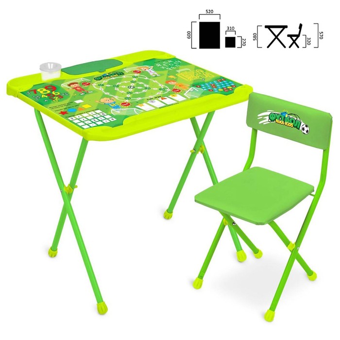 фото Комплект мебели «футбол»: стол, стул мягкий, цвета микс nika