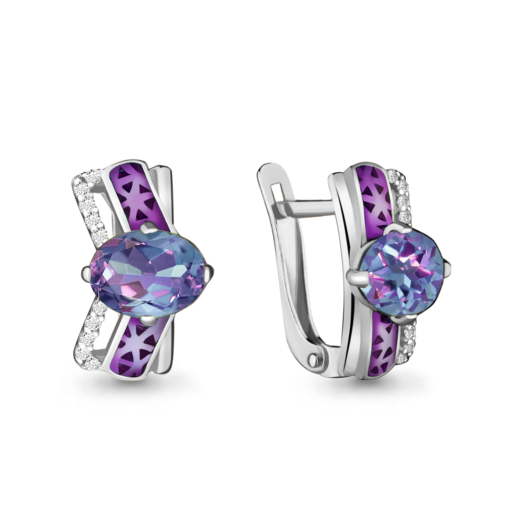 

Серьги из серебра с алекситом Aquamarine 4465025А_925_р, 4465025А_925_р