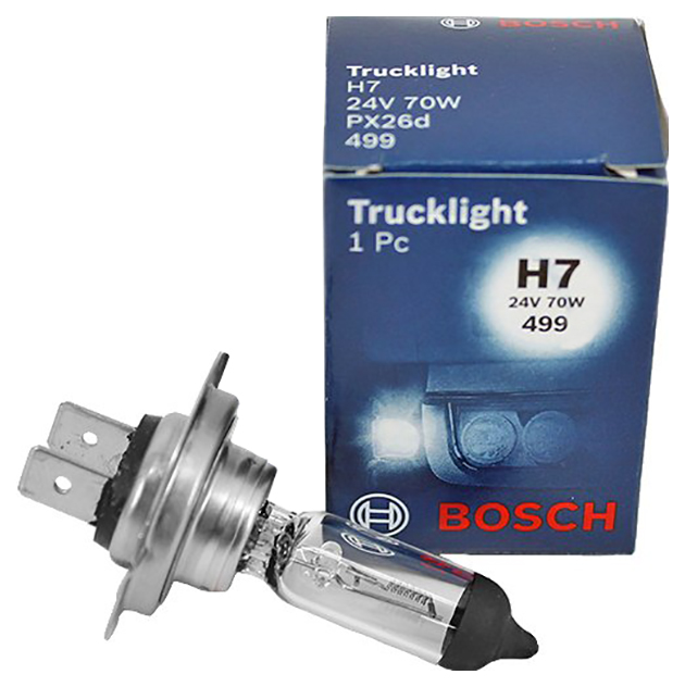 Лампа BOSCH галогеновая H7 PX26D 70W