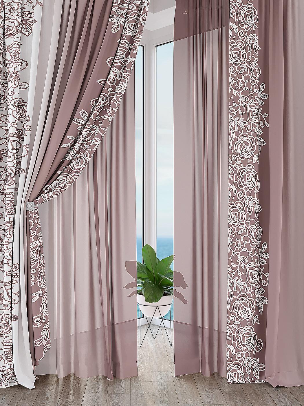 

Комплекты штор AT HOME / шторы в комнату 150х260 см / Климерис (пыльная роза), 526173