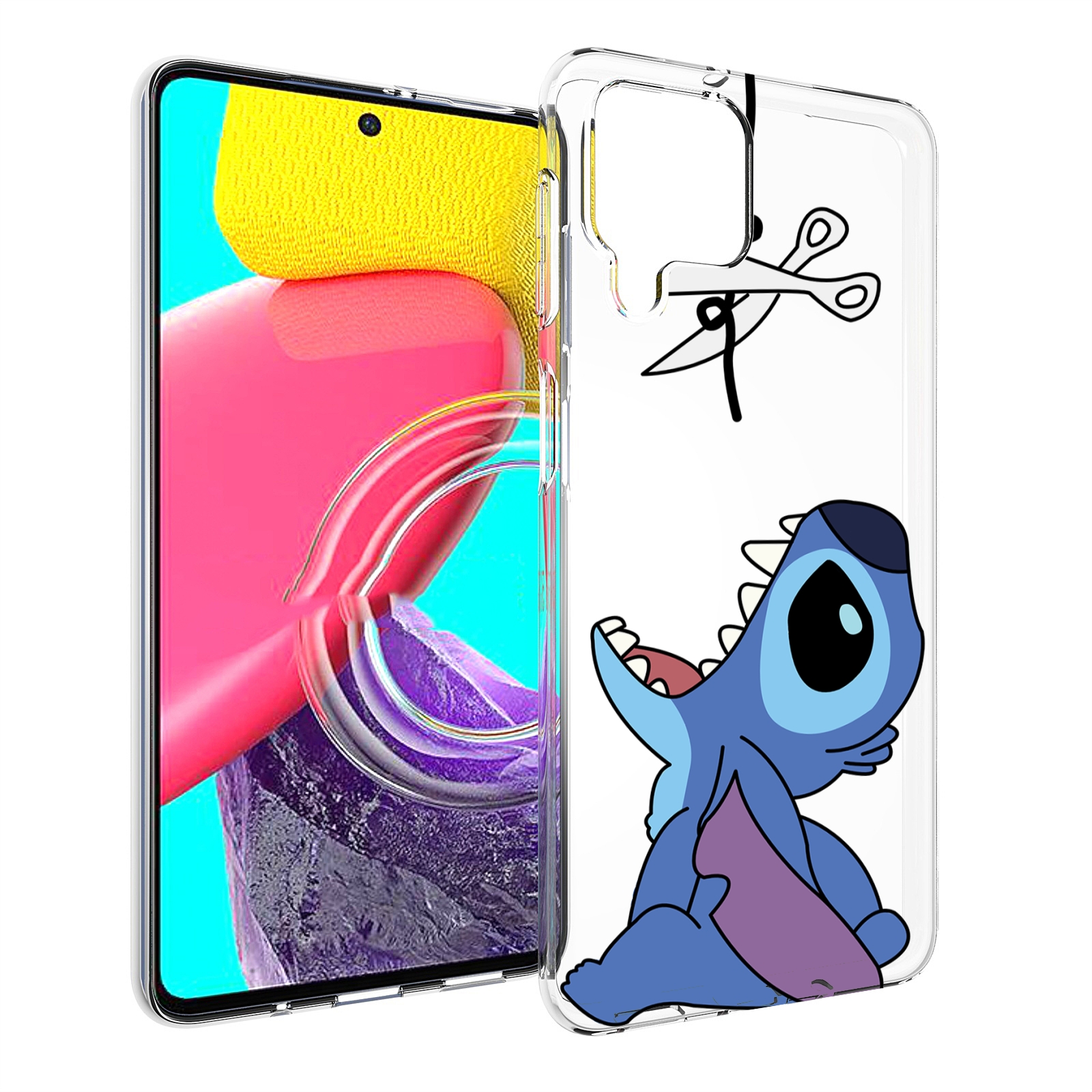 

Чехол Mypads Стич-С-Ножницами Для Samsung Galaxy M53 (Sm-M536), Прозрачный, Tocco