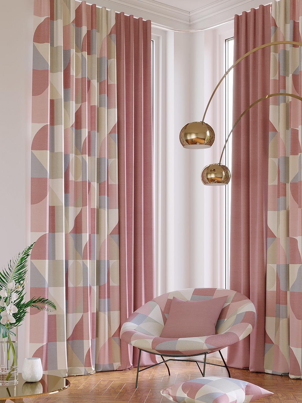 

Комплекты штор AT HOME Абирон (ягодный) высота 280 см, ширина 220 см, Бежевый, 980742