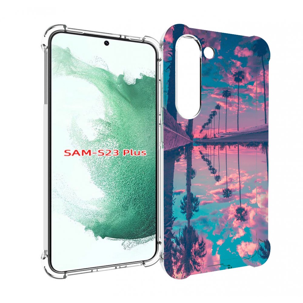 

Чехол MyPads отражение-пальм для Samsung Galaxy S23 Plus +, Прозрачный, Tocco