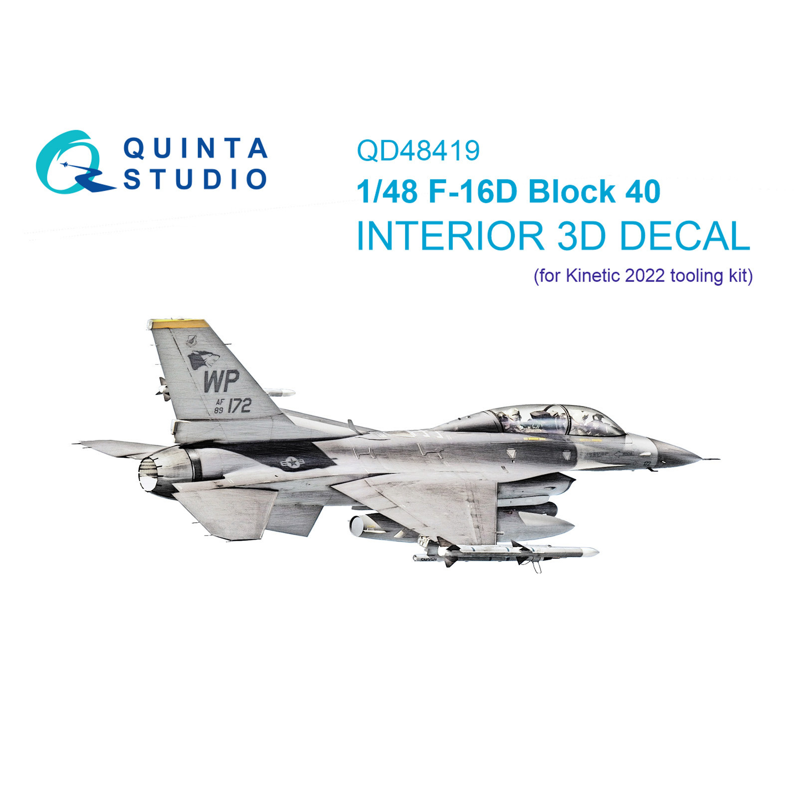 3D Декаль Quinta Studio интерьера кабины F-16D block 40 QD48419