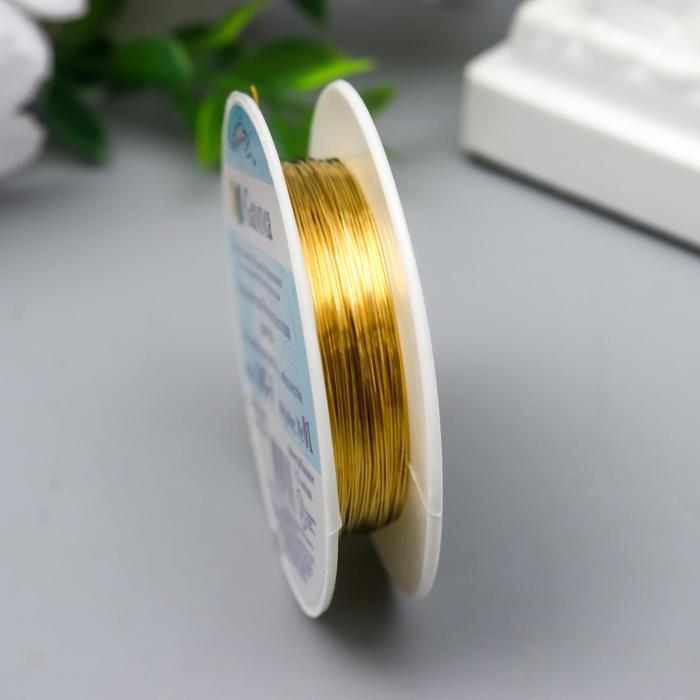 

Gamma Проволока для бисера "Gamma" d 0.3 мм 10 м ± 0.5 м №01, Золотистый