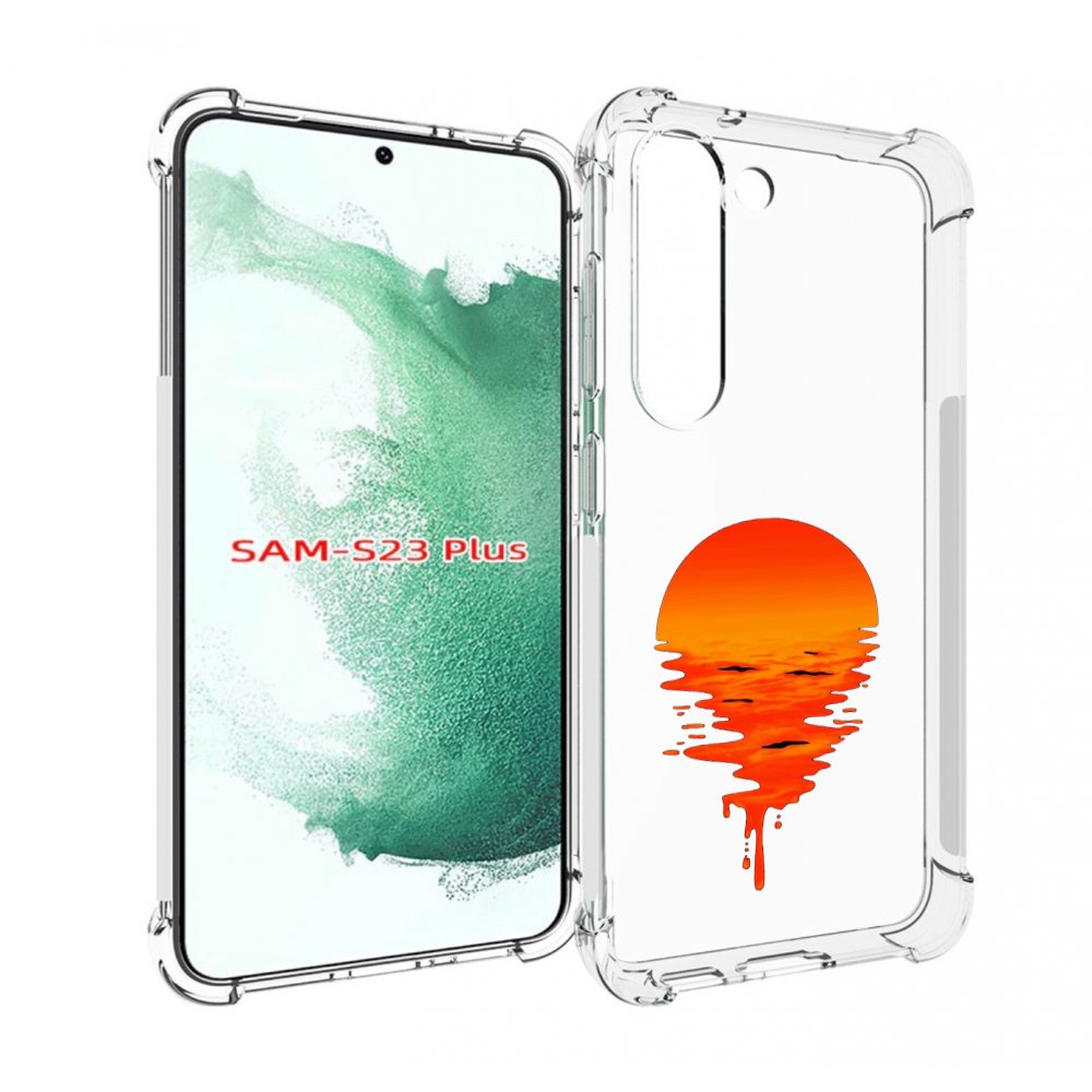 Чехол MyPads оранжевый закат на воде для Samsung Galaxy S23 Plus +