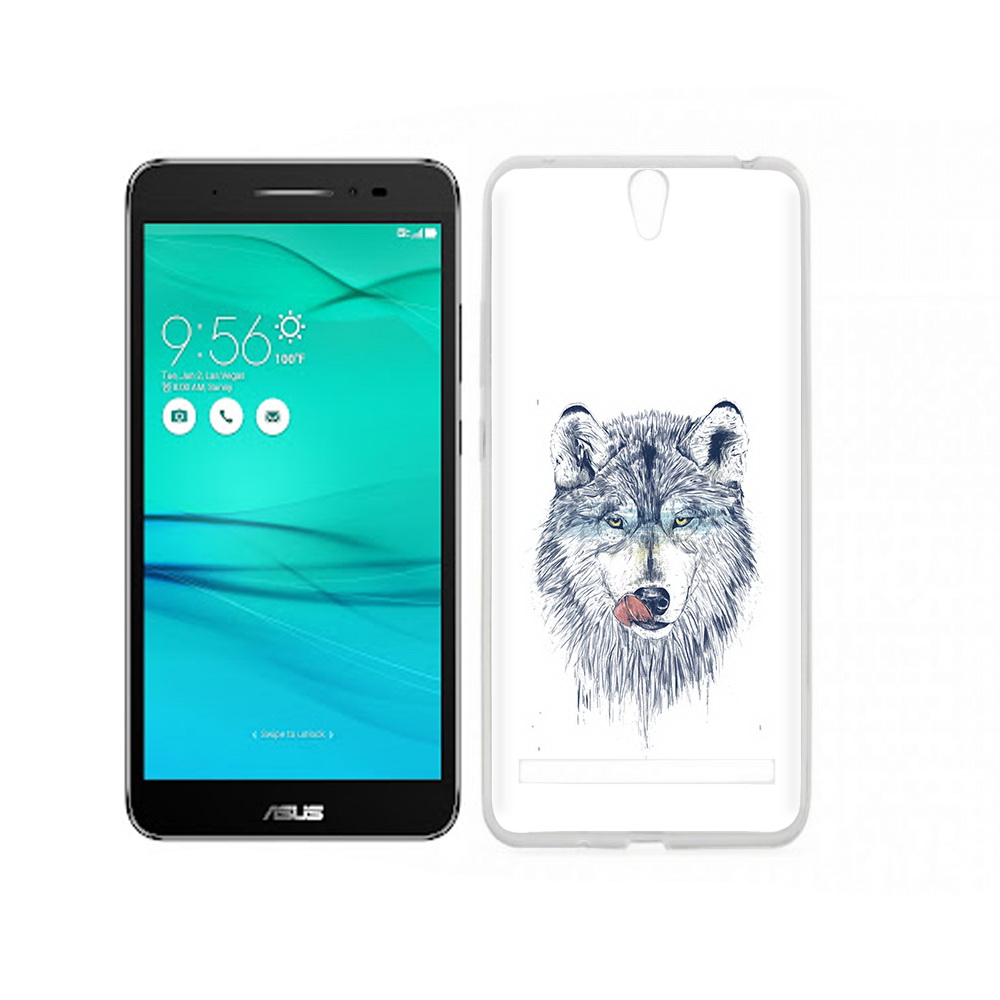 

Чехол MyPads Tocco для Asus ZenFone Go (ZB690KG) голодгый волк, Прозрачный, Tocco