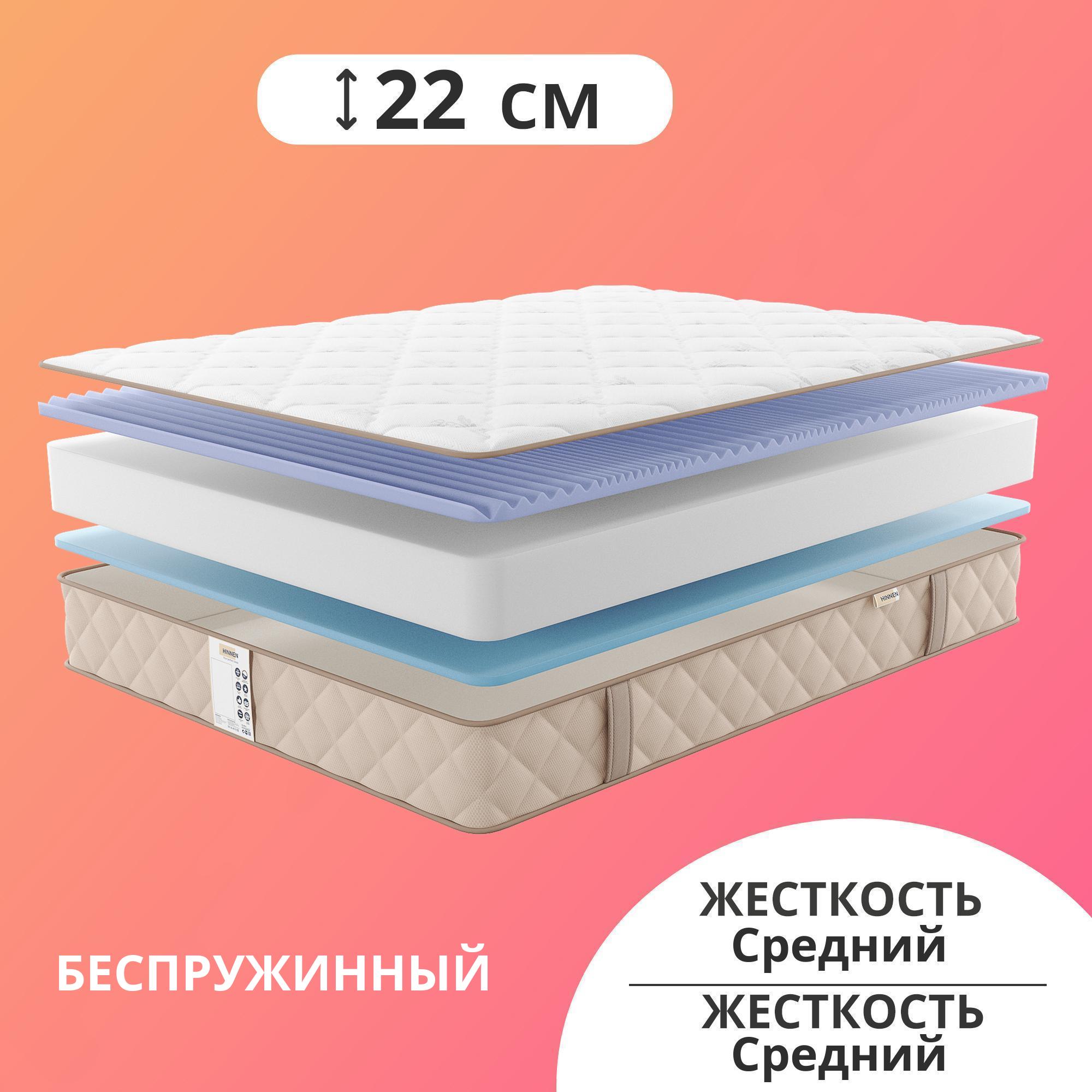 

Матрас беспружинный Hinnen Clanis 120x200, Бежевый, Clanis