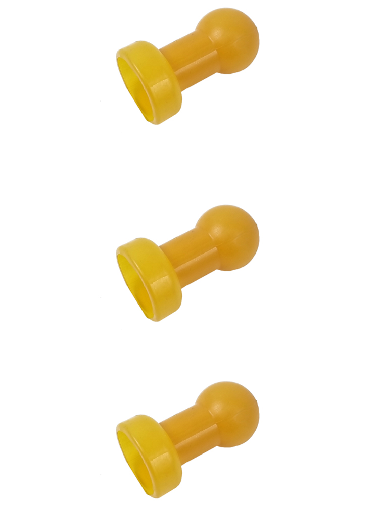фото Колпачок пластиковый для стойки батута ø – 140 см, желтый, комплект из 3 шт. urm