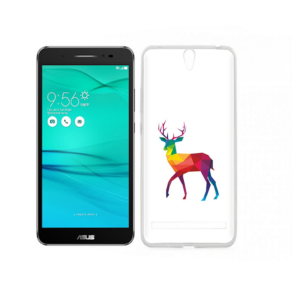 

Чехол MyPads Tocco для Asus ZenFone Go (ZB690KG) геометрический олень, Прозрачный, Tocco