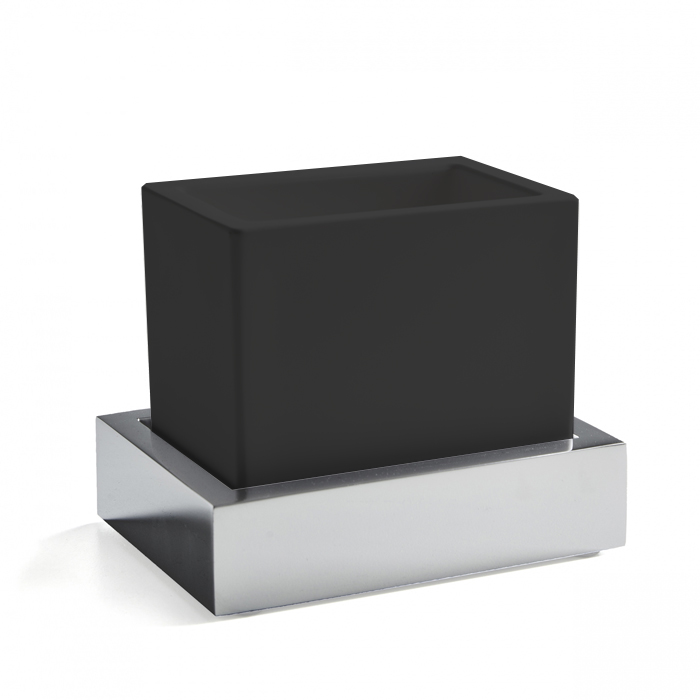 

Стакан настольный 3SC SK 3.0, композит Solid Surface, цвет: чёрный/хром SK03ASL.NO