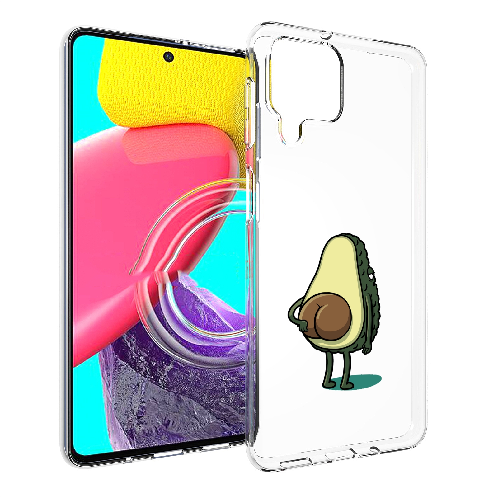 

Чехол Mypads Смешной Авокадо Сзади Для Samsung Galaxy M53 (Sm-M536), Прозрачный, Tocco