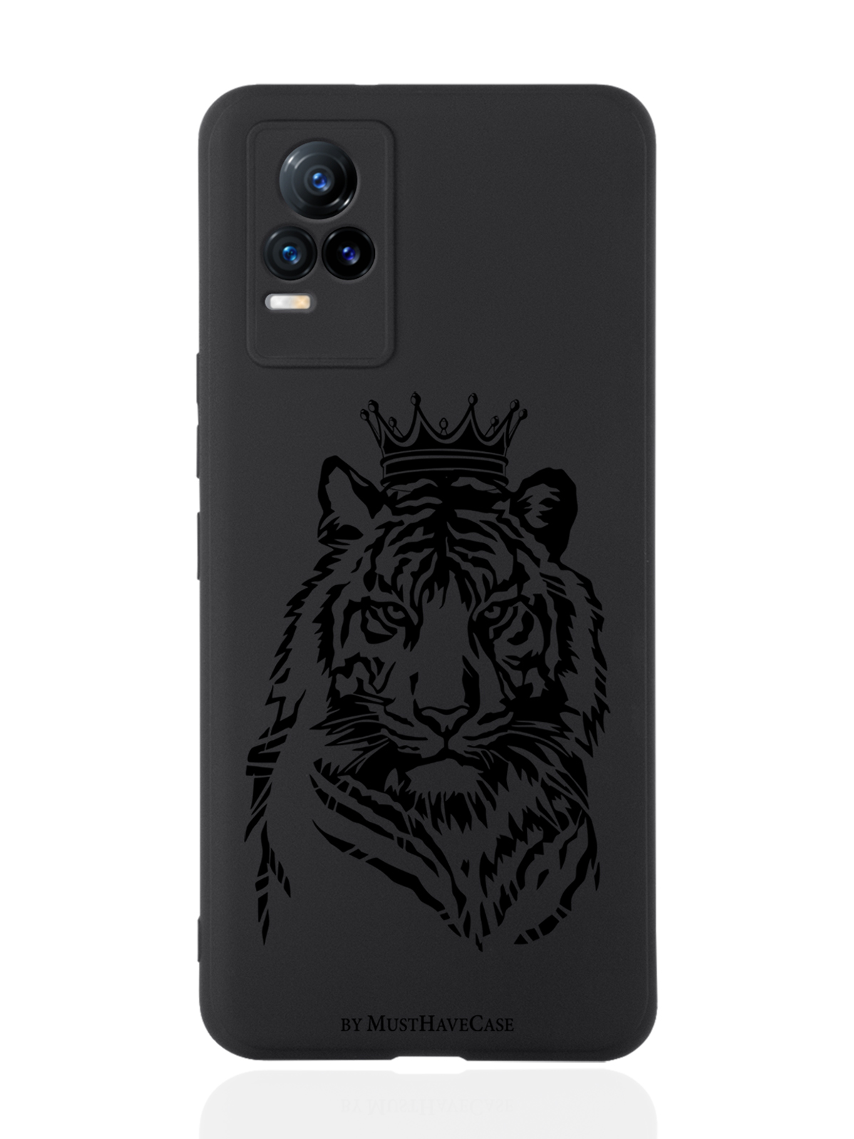 

Чехол MustHaveCase для Vivo V21e Тигр с Короной черный