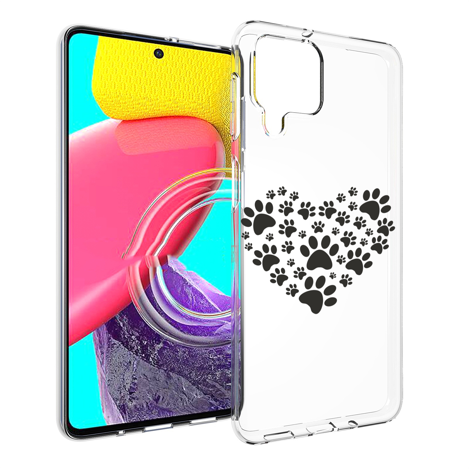 Чехол Mypads Следы-В-Сердечке Для Samsung Galaxy M53 (Sm-M536)