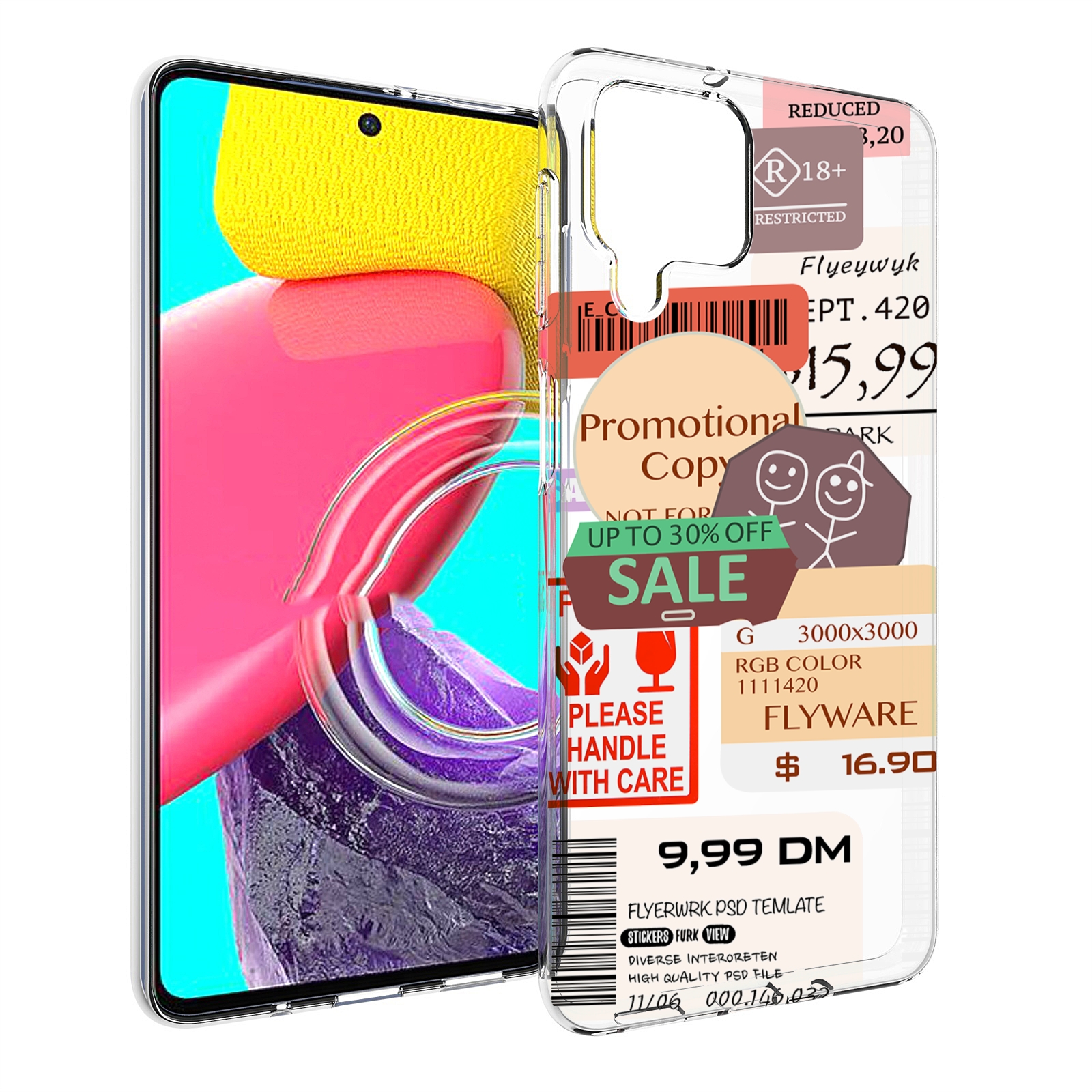 

Чехол Mypads Скидочные-Купоны-Принт Для Samsung Galaxy M53 (Sm-M536), Прозрачный, Tocco