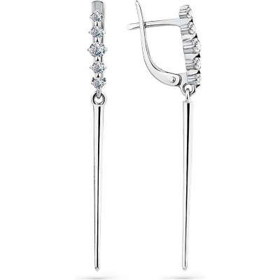 

Серьги из белого золота с 10 фианитами Master Brilliant 002-0351-0001-031, 002-0351-0001-031