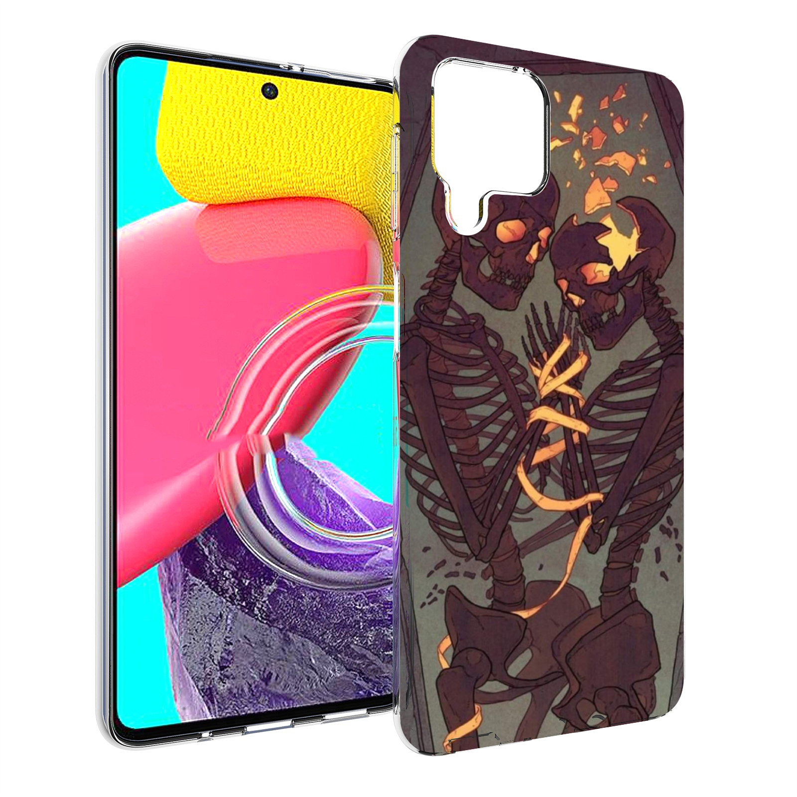 

Чехол Mypads Скелеты В Гробу Для Samsung Galaxy M53 (Sm-M536), Прозрачный, Tocco