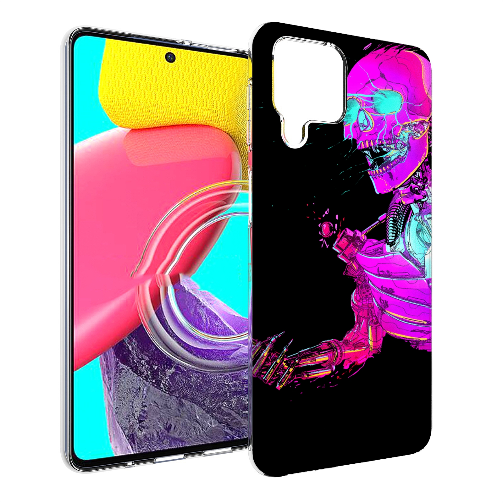 

Чехол Mypads Скелет-Робот-Фиолетовый Для Samsung Galaxy M53 (Sm-M536), Прозрачный, Tocco