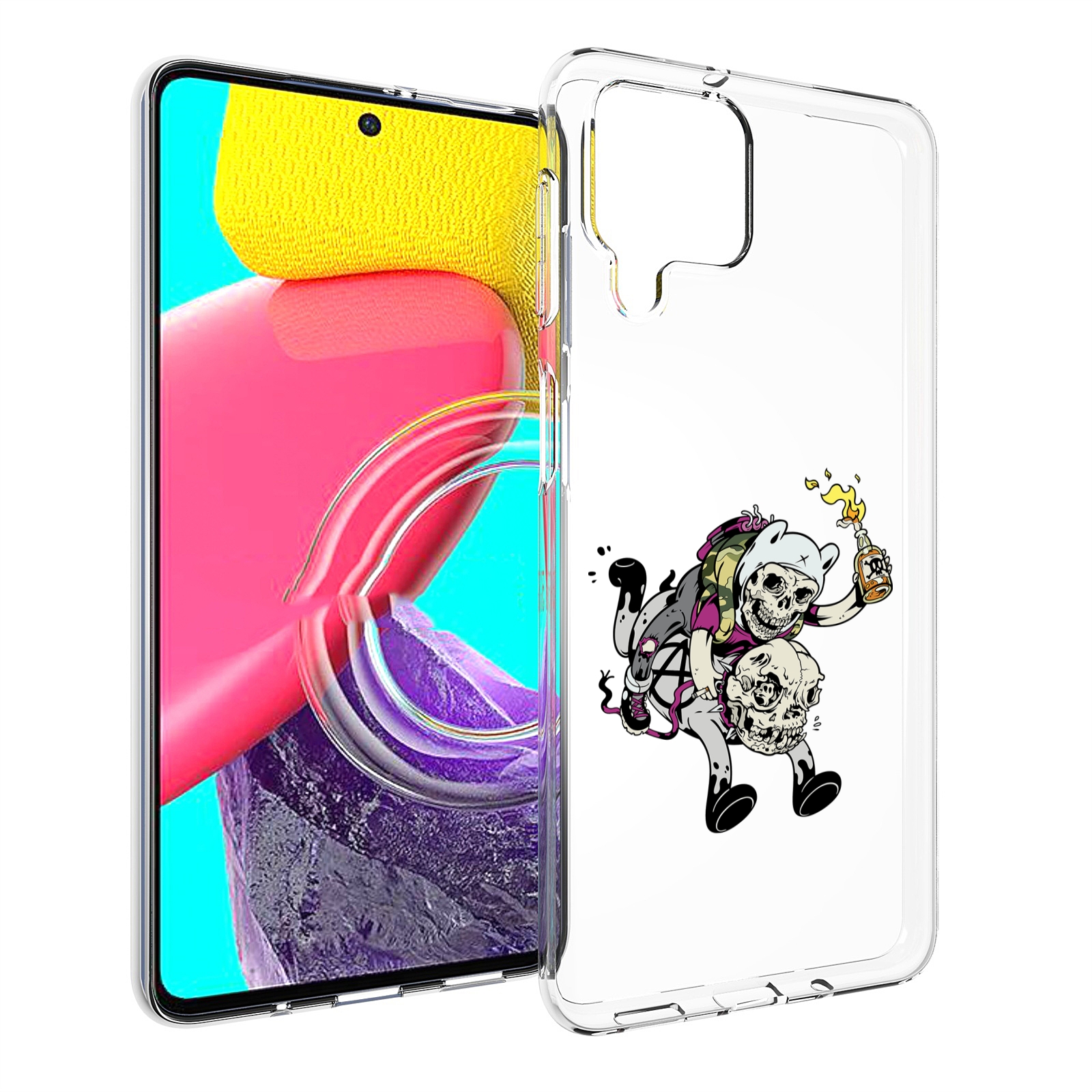 

Чехол Mypads Время Приключений Скелеты Для Samsung Galaxy M53 (Sm-M536), Прозрачный, Tocco