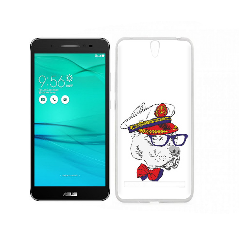 

Чехол MyPads Tocco для Asus ZenFone Go (ZB690KG) бульдог, Прозрачный, Tocco