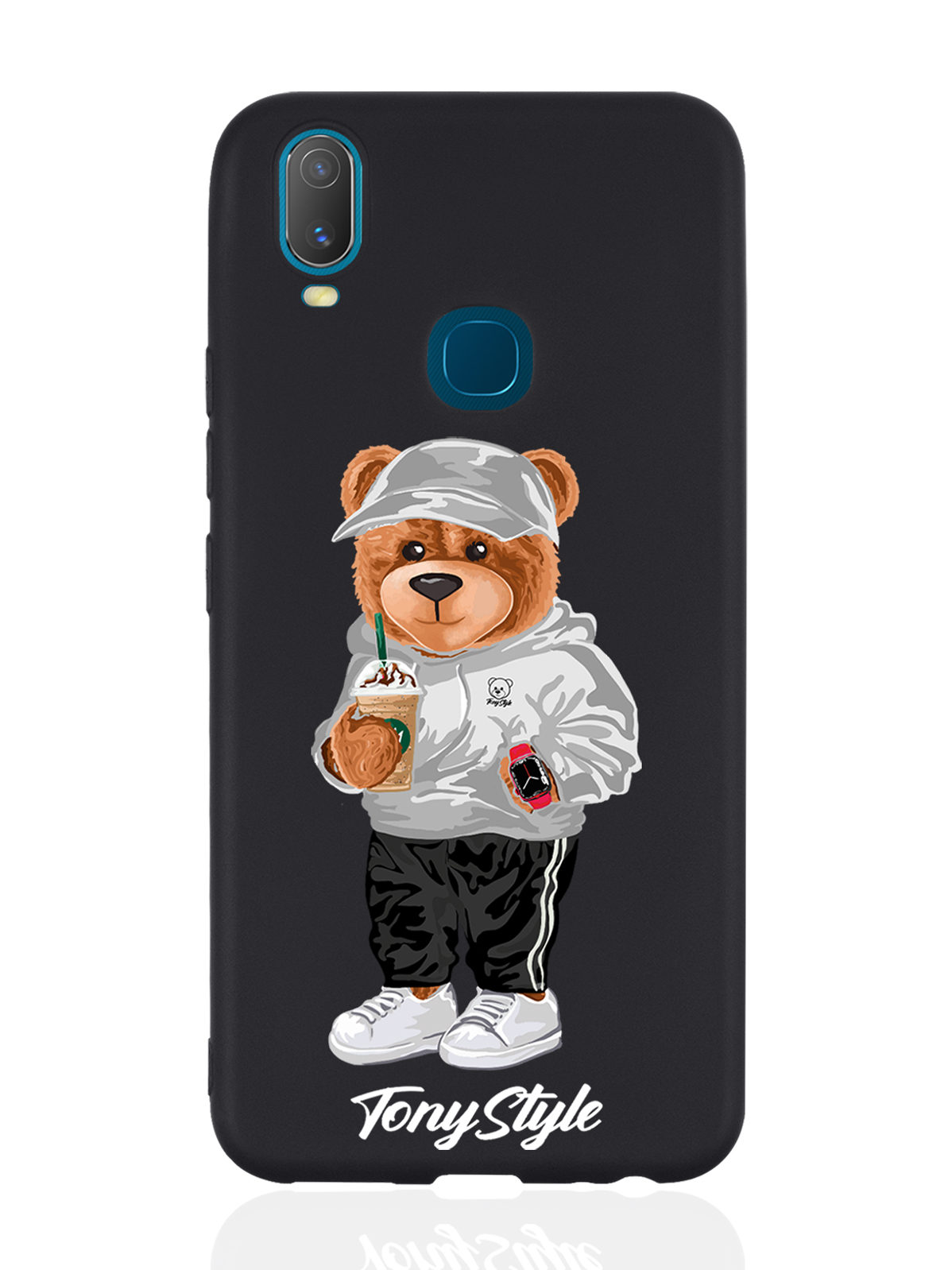 

Чехол Tony Style для Vivo Y11 Tony Style с кофе черный, Серый;белый;черный