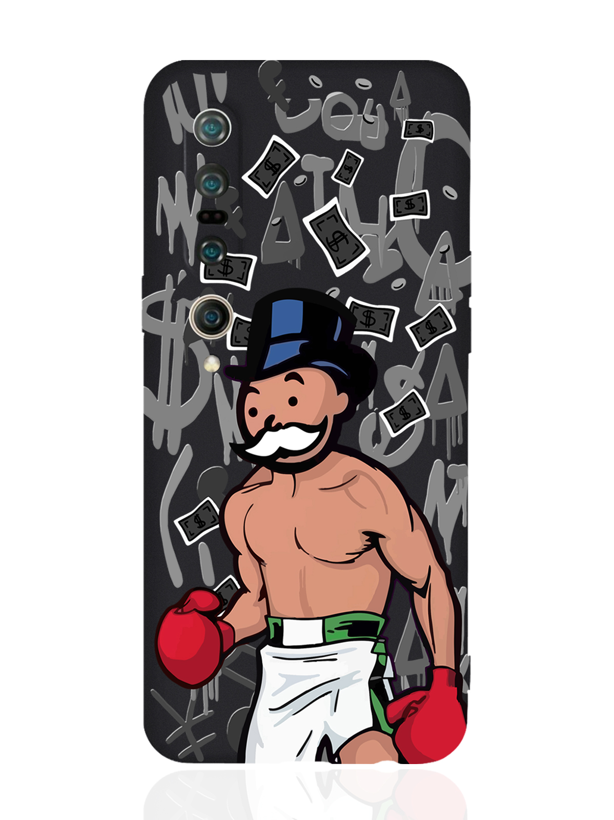 

Чехол MustHaveCase для Xiaomi Mi 10 Pro Monopoly Boxing Монополия Боксер черный, Разноцветный