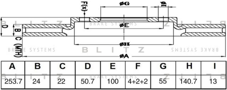 

Диск Тормозной Blitz BS0614