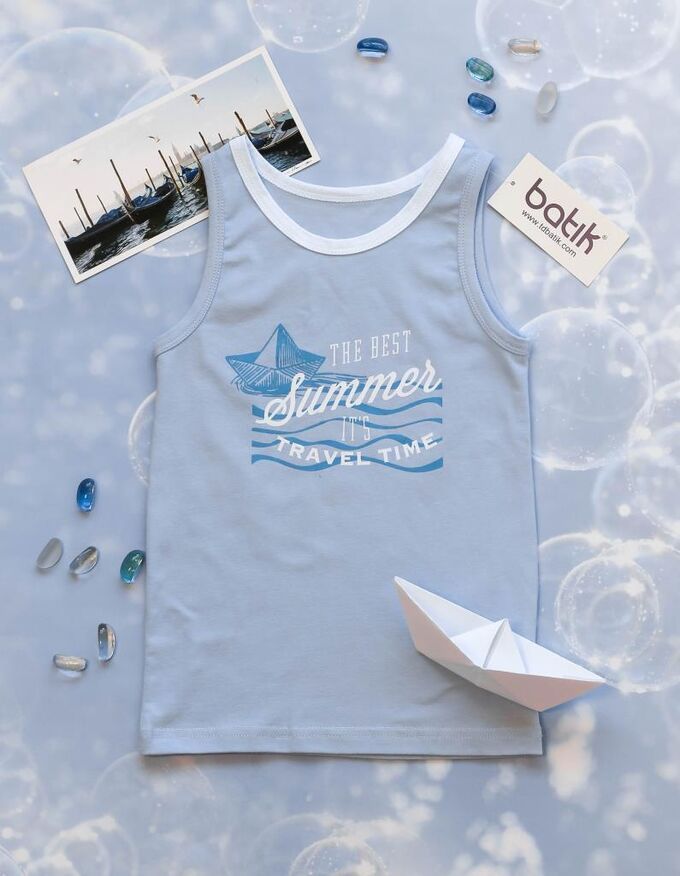 Майка бельевая детская Batik 00117_BAT, голубой, 134