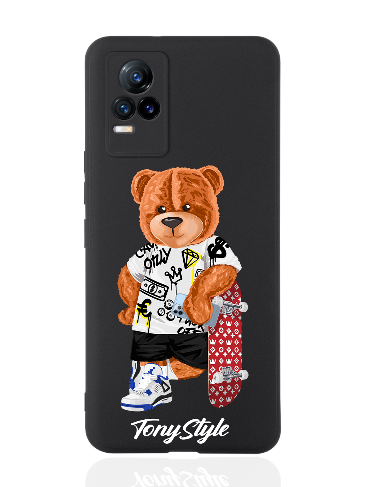

Чехол Tony Style для Vivo V21e Tony Style со скейтом черный, Коричневый;черный;красный