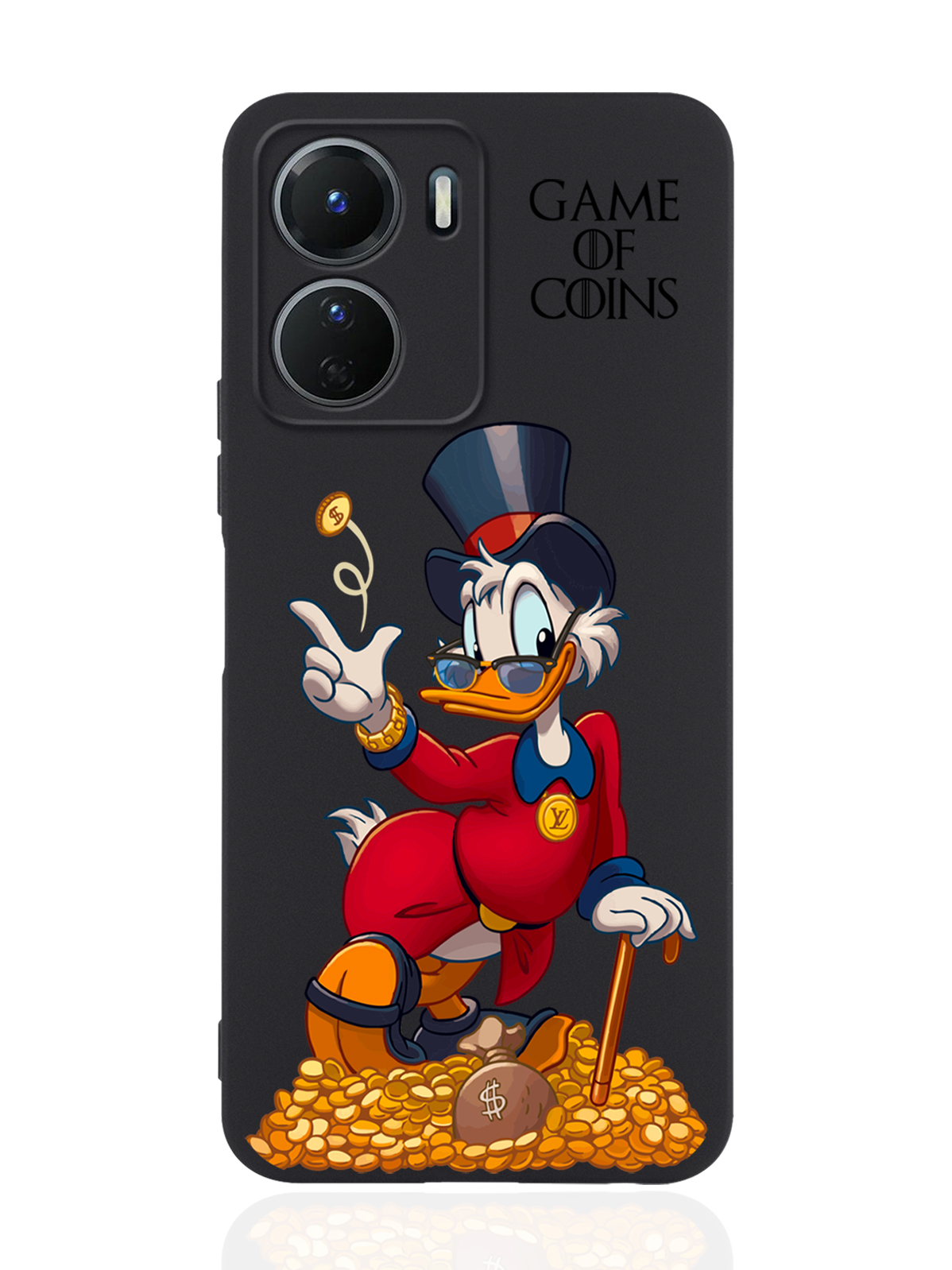 

Чехол MustHaveCase для Vivo Y16 Богатая Утка Игра монет черный, Разноцветный