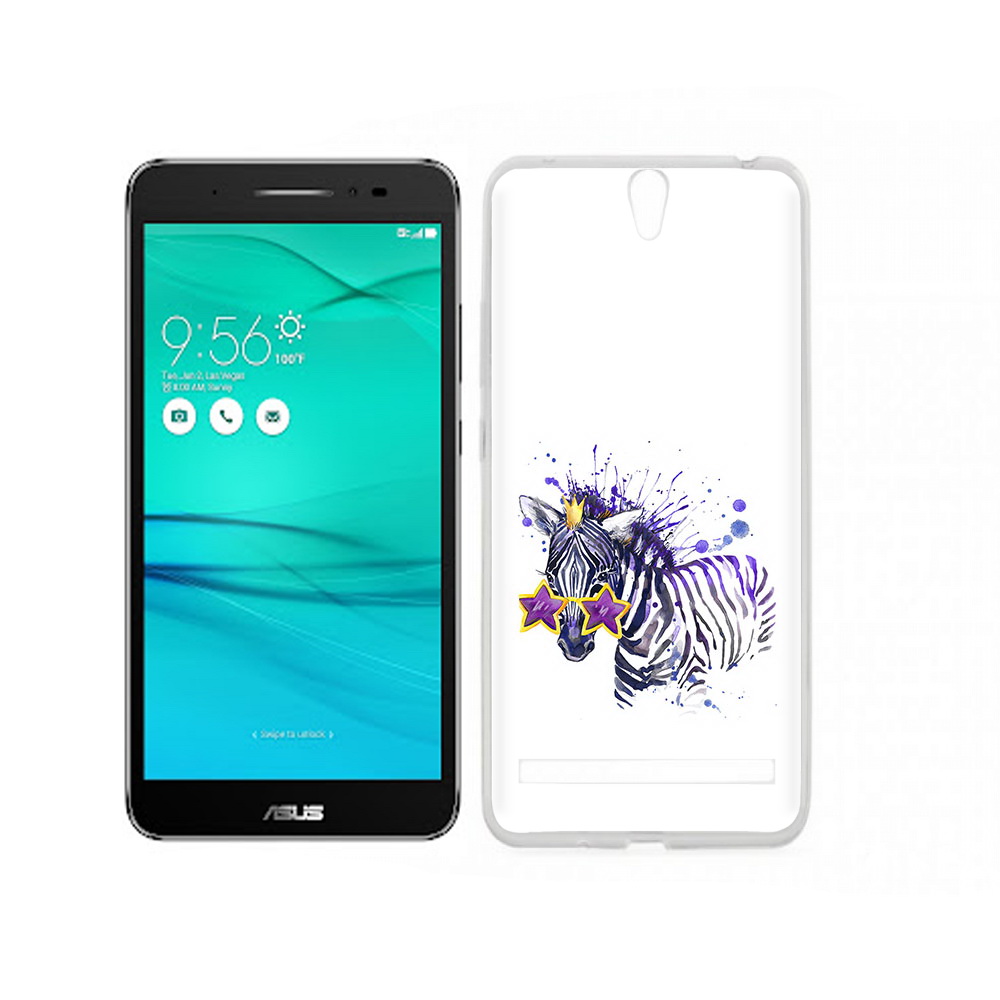 Чехол MyPads Tocco для Asus ZenFone Go (ZB690KG) акварельная зебра