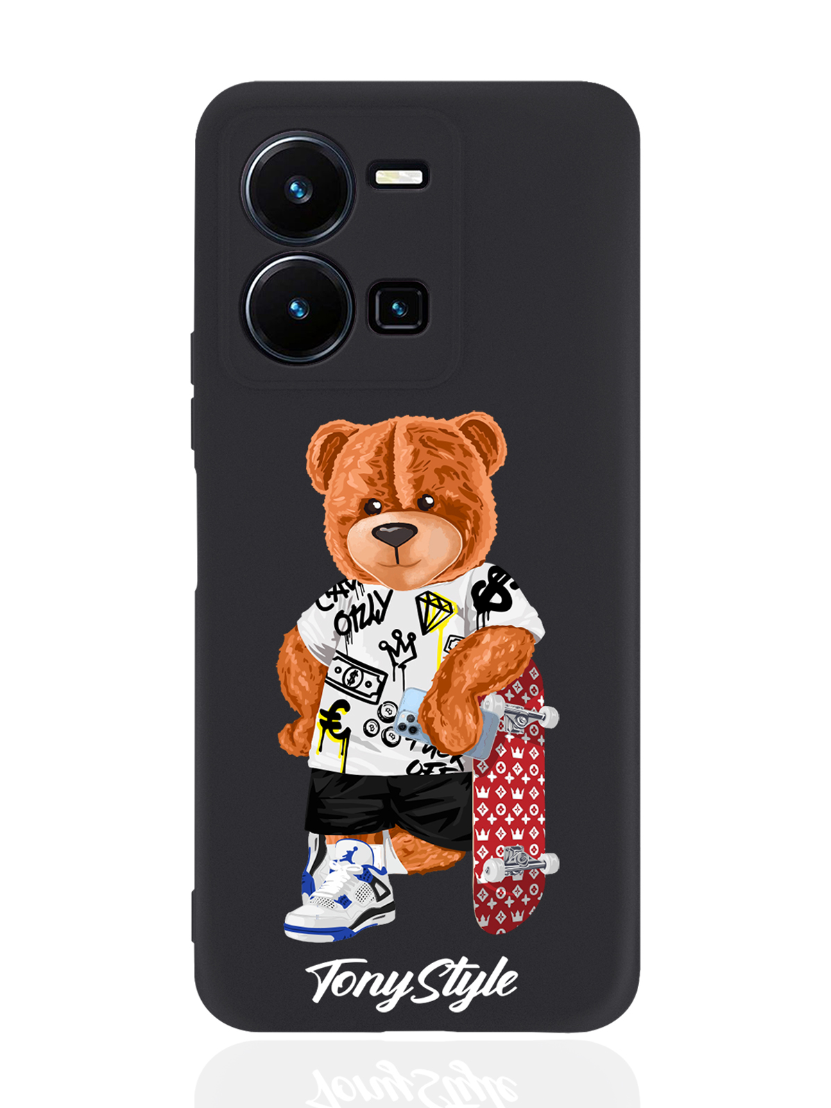 

Чехол Tony Style для Vivo Y35 Tony Style со скейтом черный, Коричневый;черный;красный
