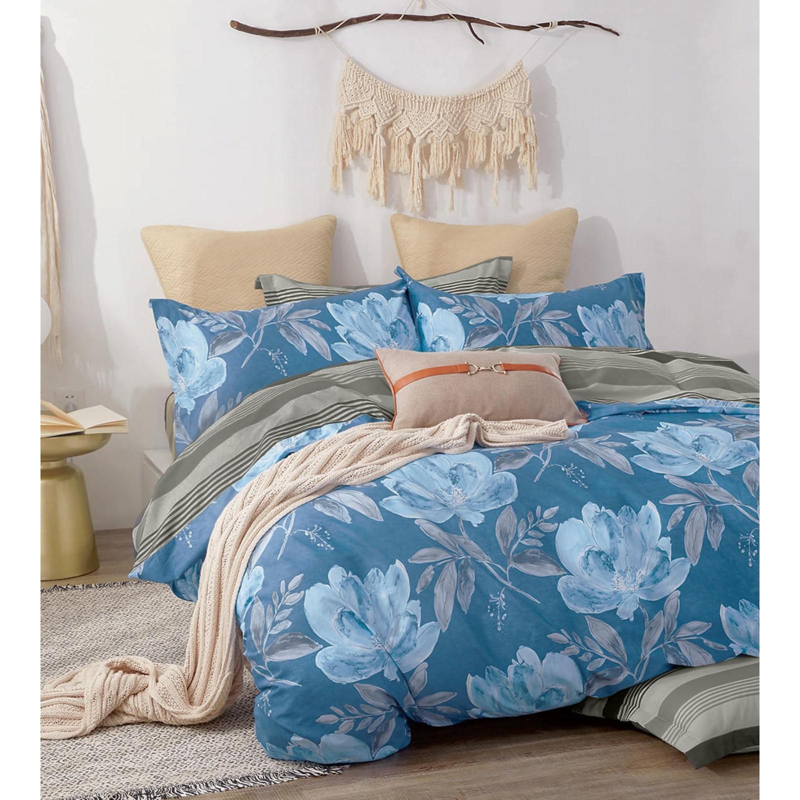 Комплект постельного белья Primavelle Mertolla 1.5-спальный, сатин, синий