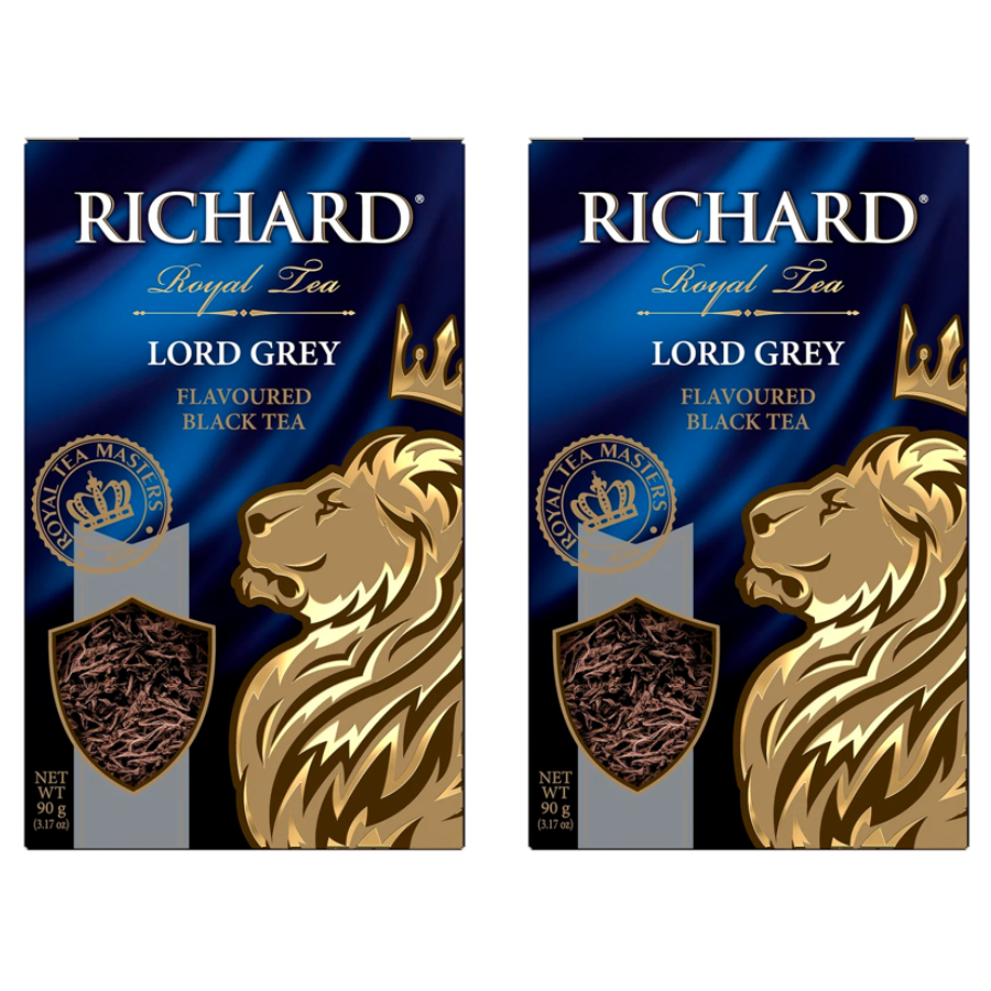 

Чай черный листовой Richard Lord Grey 90 грамм, 2 штуки