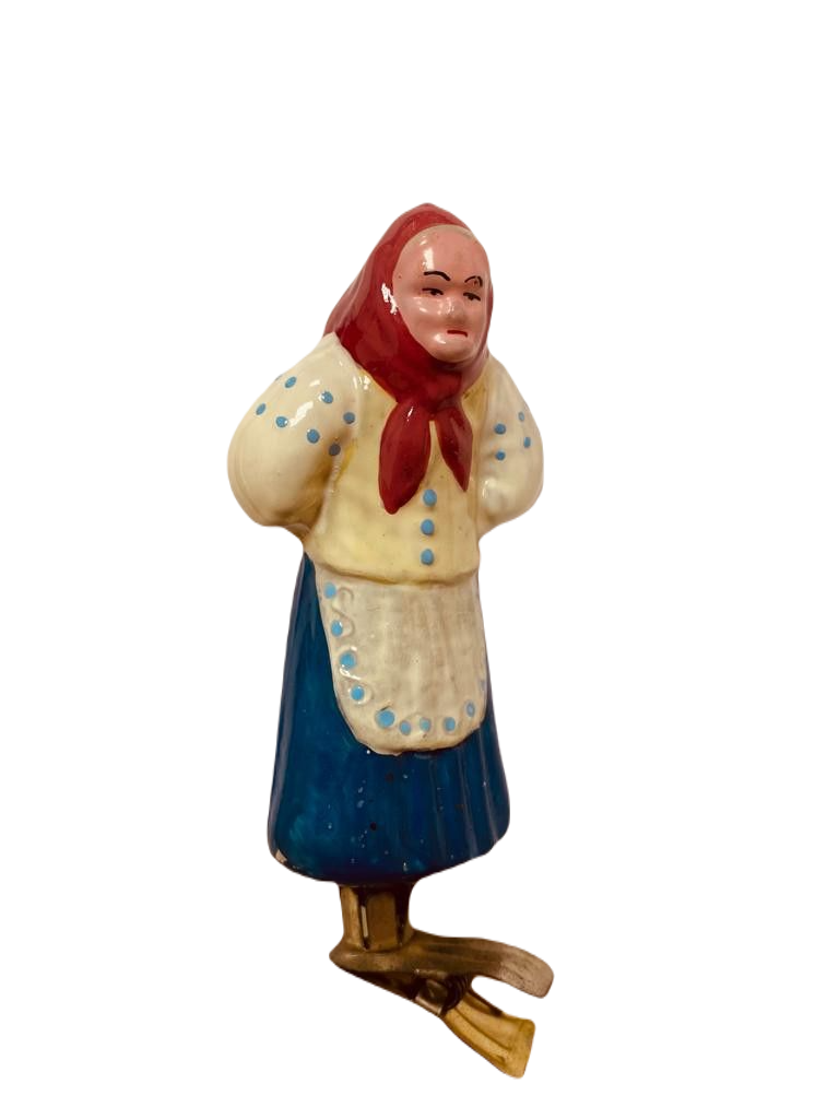 

Елочная игрушка Старуха "руки в боки", Разноцветный, Елочная игрушка Старуха