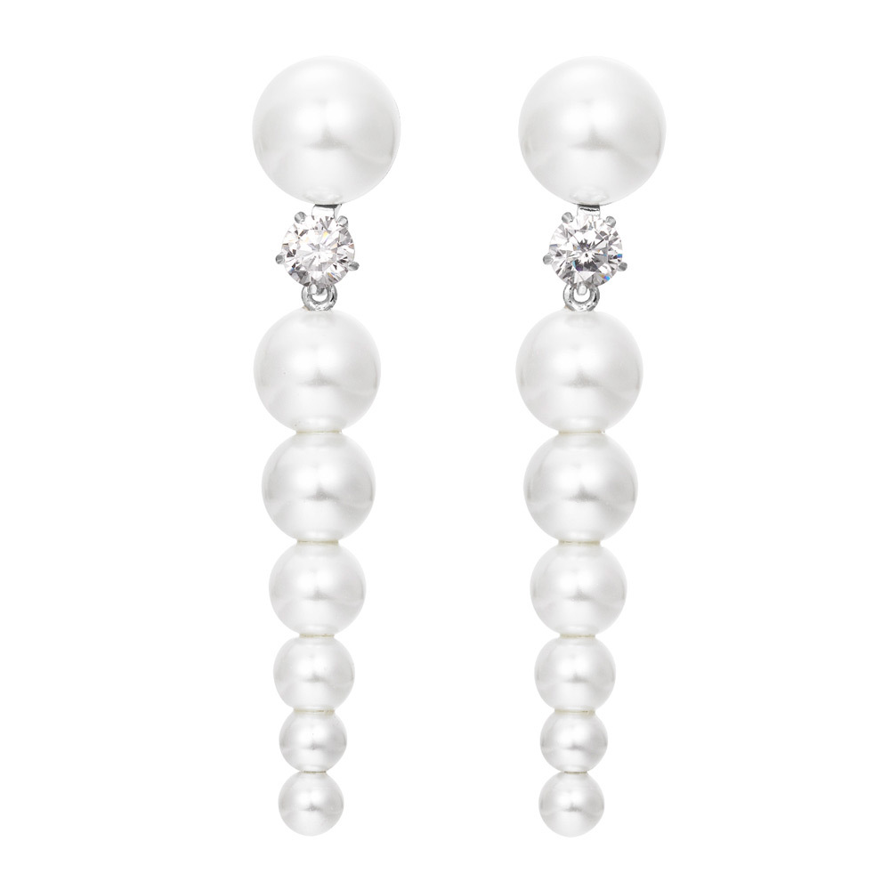 

Серьги из серебра JOOP! JPER90316A000, циркон/жемчуг искусственный, JPER90316A000