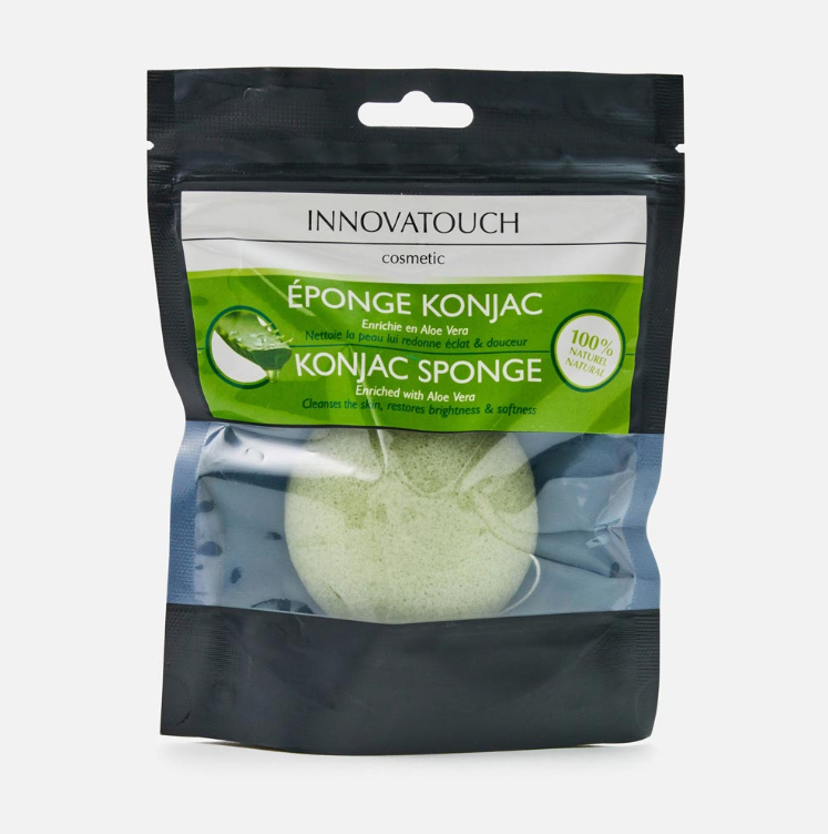

Спонж конняку Innovatouch Cosmetic для умывания с алоэ вера, 1 шт, Зеленый