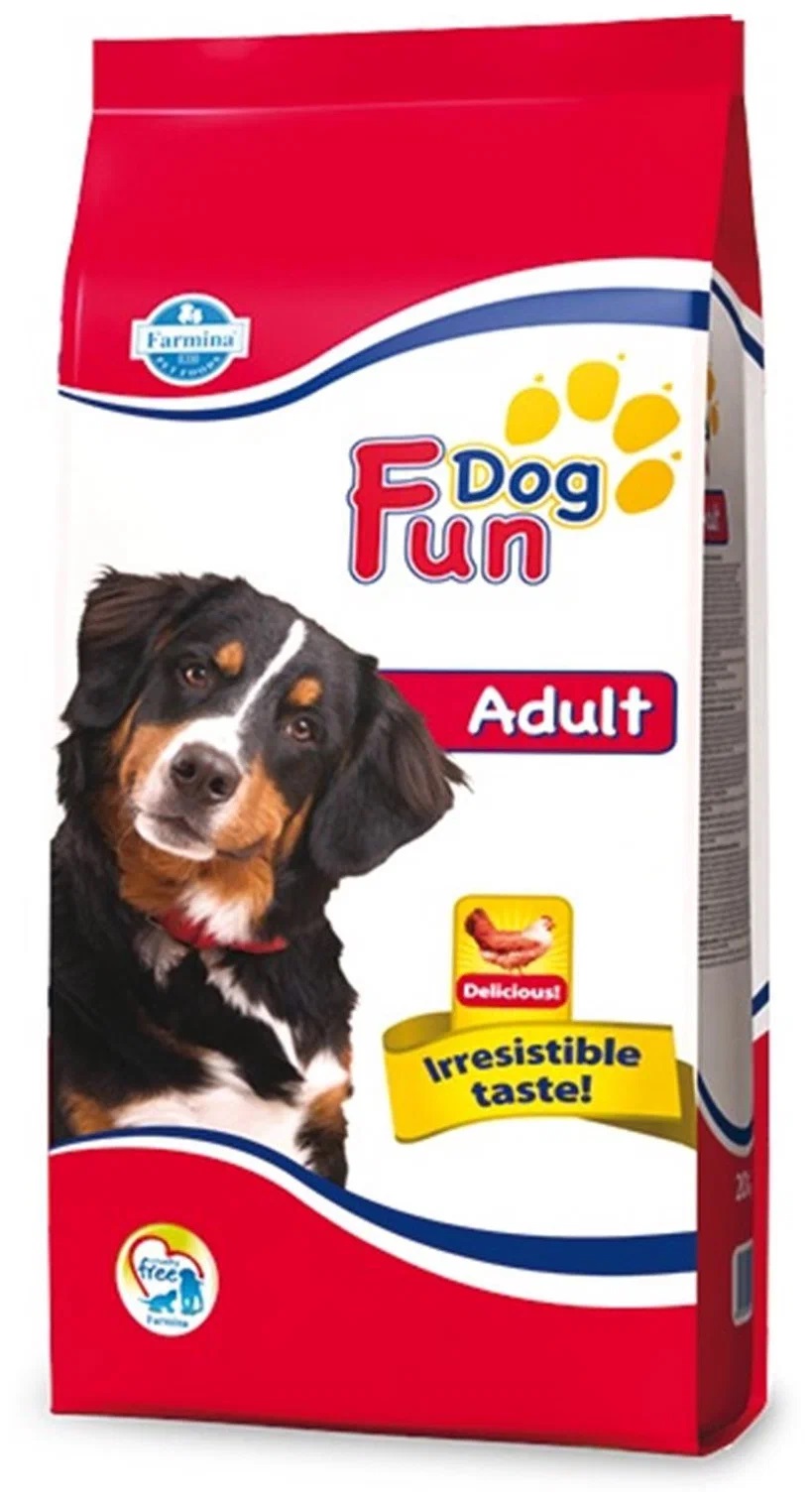 фото Сухой корм для собак farmina fun dog adult, курица, 20кг