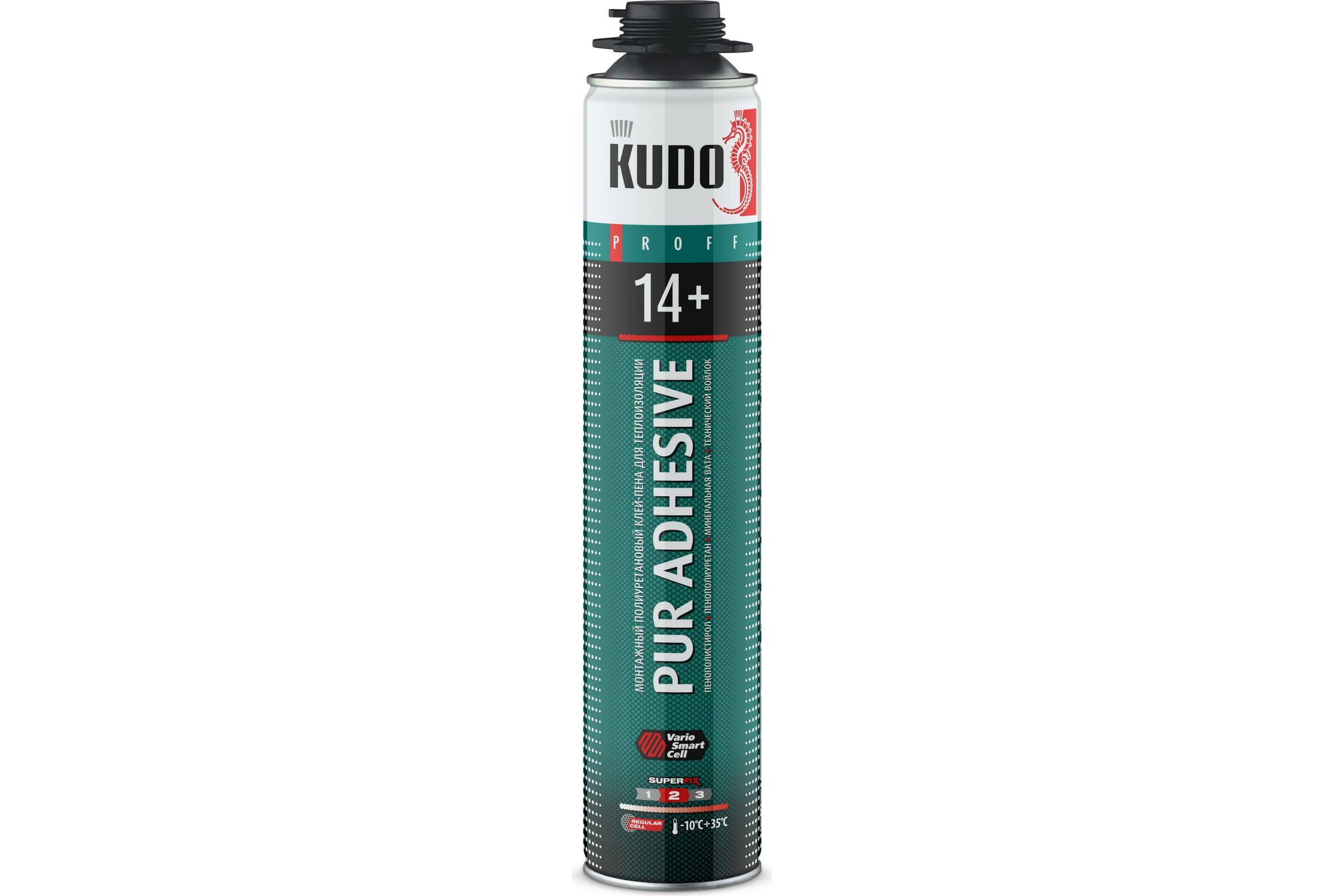 Клей-пена монтажная KUDO PROFF 14+ для теплоизоляции и декора 900 г