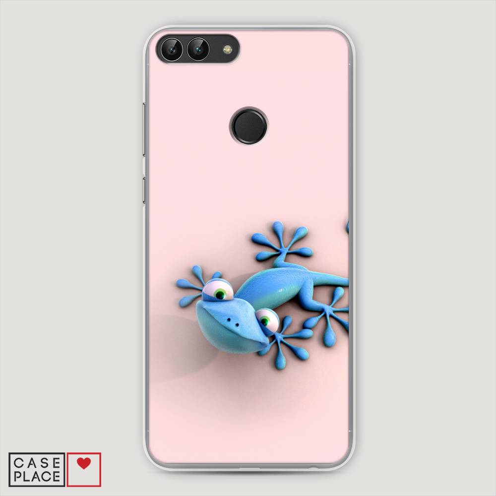 фото Чехол awog "голубая ящерка" для huawei p smart