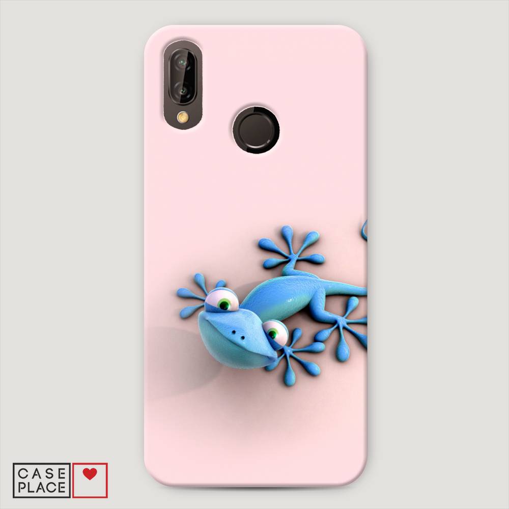 

Чехол Awog "Голубая ящерка" для Huawei Nova 3E, 65620-1