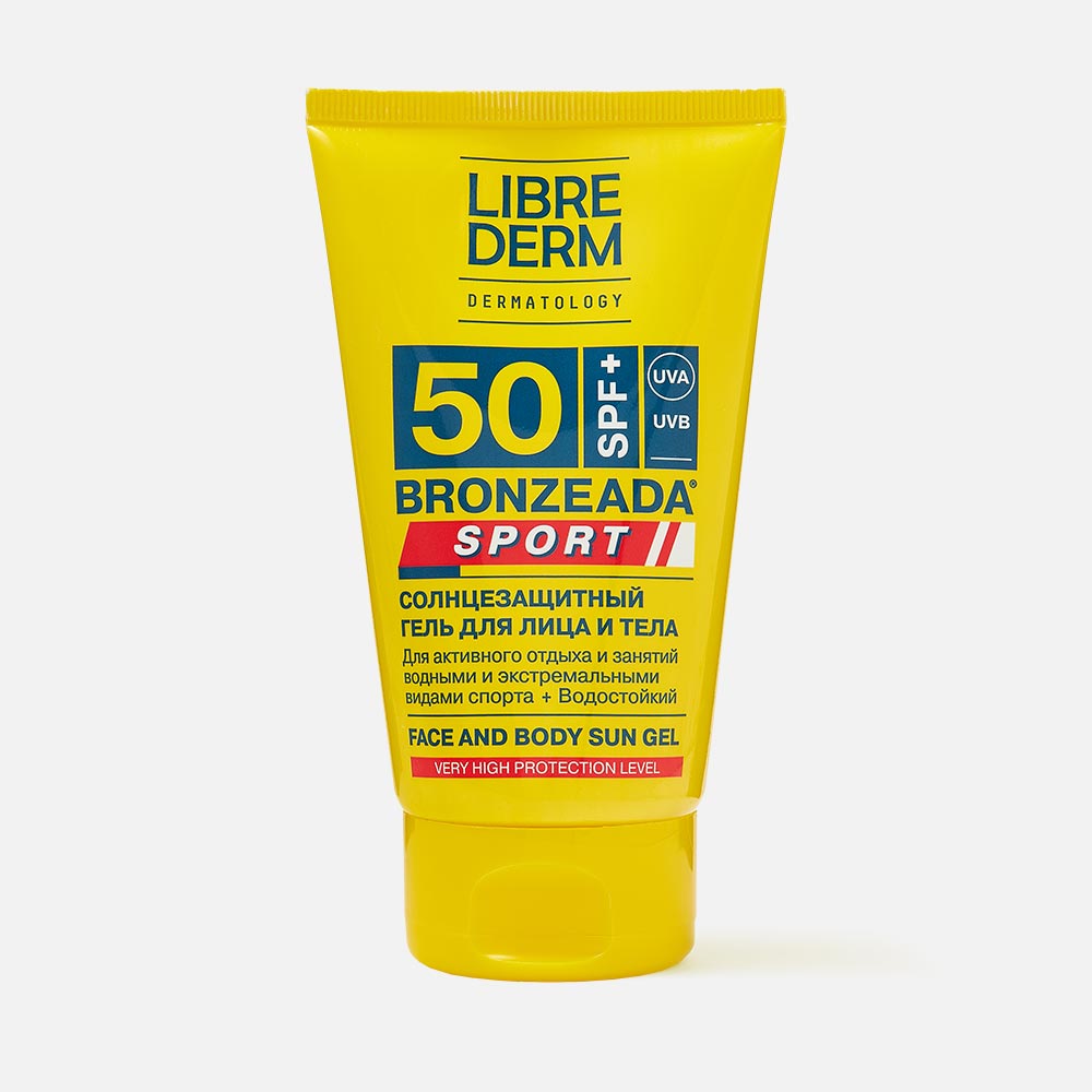 Гель для лица и тела Librederm Bronzeada солнцезащитный, водостойкий, SPF50 150 мл