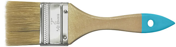 фото Кисть флейцевая, натур. cветлая щетина, деревянная ручка 3/4" (19 мм) mos