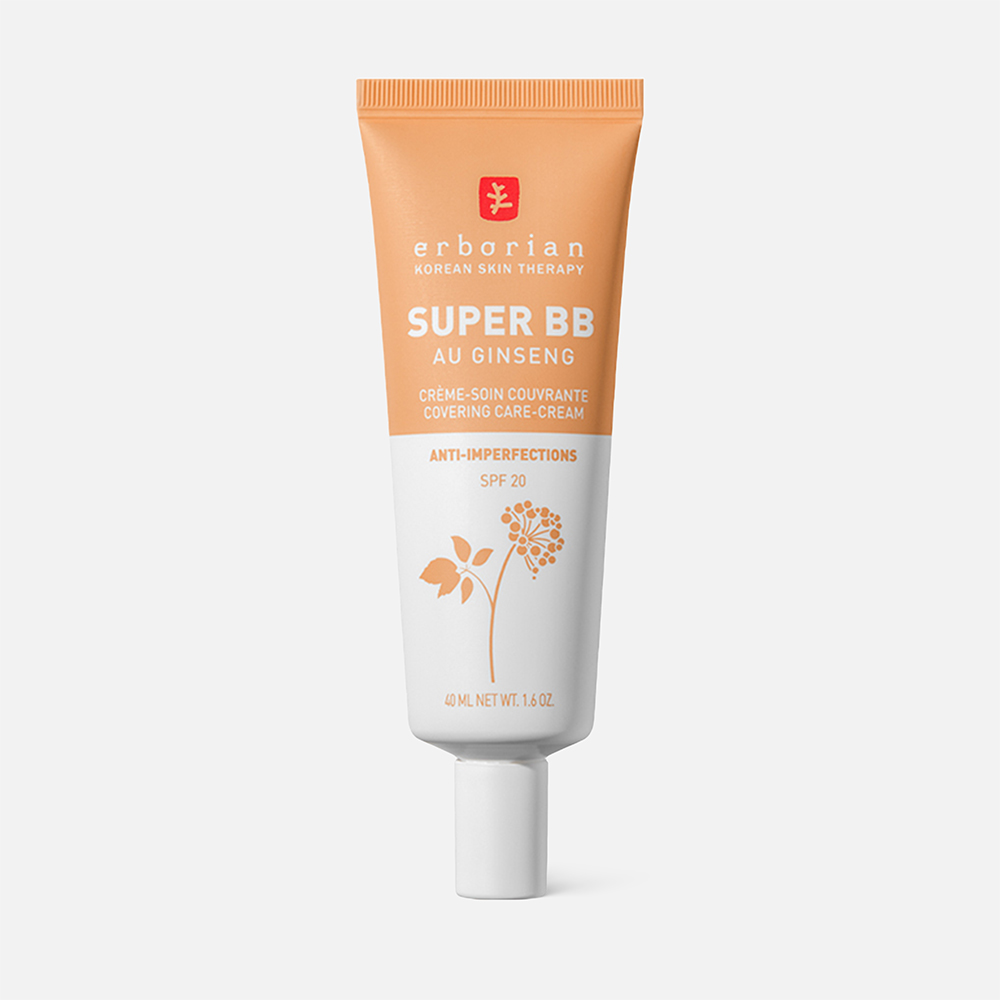 ВВ-крем для лица Erborian Super BB, золотистый, SPF20, против несовершенств, 40 мл крем краска super kay 20245 8 32 бежевый светлый блондин 180 мл