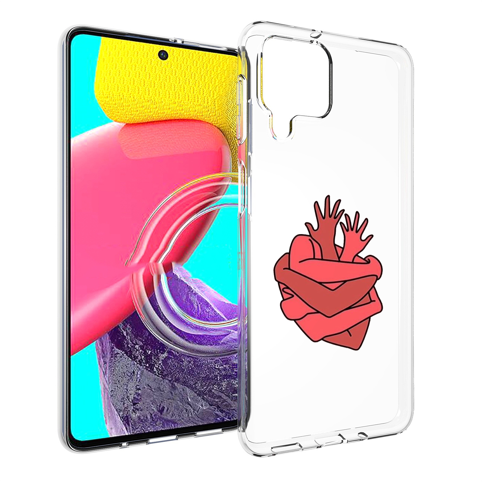 

Чехол Mypads Сердце Из Ручек Для Samsung Galaxy M53 (Sm-M536), Прозрачный, Tocco