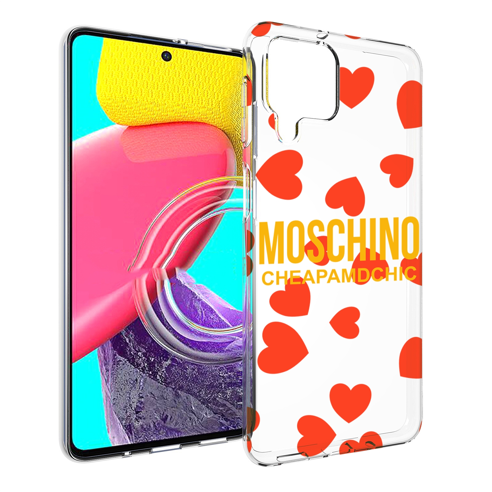 

Чехол Mypads Сердца-Москино Для Samsung Galaxy M53 (Sm-M536), Прозрачный, Tocco